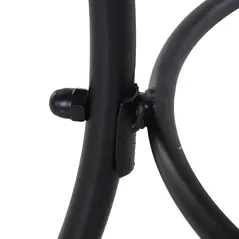 Outsunny Square Garden Metal Bistro Table Outdoor Patio Coffee Side Desk - Black 45L X 45W X 50H CM - 7