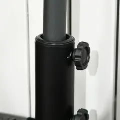 Outsunny Water/Sand Fillable Half Parasol Umbrella Base - Black - 9