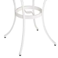 Outsunny Three-Piece Elegant Aluminium Garden Set - White - 7