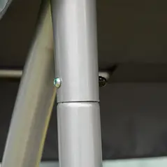 Outsunny Three Person Steel Outdoor Porch Swing Chair Bench w/ Canopy Cover Grey - 8