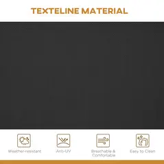 Outsunny Three-Seater Garden Swing Chair, with Canopy - Black - 7