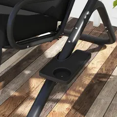 Outsunny Two-Seat Garden Swing Chair, with Protective Canopy - Black - 9