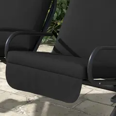 Outsunny Two-Seat Garden Swing Chair, with Protective Canopy - Black - 8
