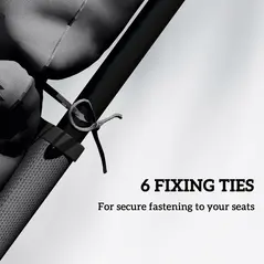 Outsunny Sun Lounger Cushions Only, 190x56x10cm Garden Lounge Chair Cushions, UPF20+ 220gsm Fabric, Thick Sunbed Replacement Pads with 6 Ties, Dark Grey - 7