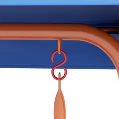 Outsunny Two Seater Kids Garden Swing, Cowboy Themed kids Swing Chair with Adjustable Canopy, Safety Belts for Outdoor Use - 8