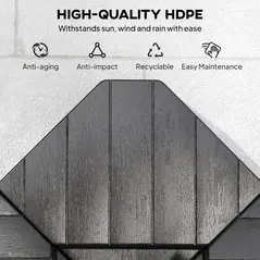 Outsunny Umbrella Weights for Cantilever Parasols, Set of 4 Heavy Duty Parasol Base Stand Weights, 80kg Sand or 60kg Water Filled, Black - 7