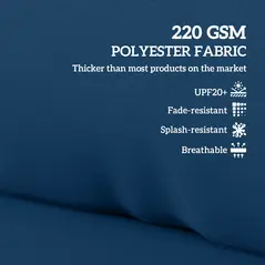 Outsunny Two Piece Seat Pallet and Back Cushions - Navy Blue - 5