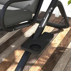 Outsunny Two-Seat Garden Swing Chair, with Protective Canopy - Grey - 8