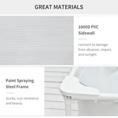 Outsunny Steel Frame Pool with Filter Pump, Filter Cartridge, Reinforced Sidewalls Rust Resistant Above Ground Swimming Pool 292 x 190 x 75cm, Grey - 5