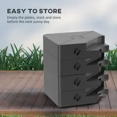 Outsunny Umbrella Weights for Cantilever Parasols, Set of 4 Heavy Duty Parasol Base Weights, 64kg Sand or 55kg Water Filled, Black - 7