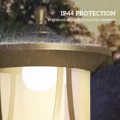 Outsunny Solar Lamp Post Light, 1.3 M LED Outdoor Street Light, Waterproof IP44 for Patio, Garden, Pathway, Cool White - 7