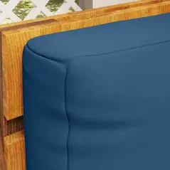 Outsunny Two Piece Seat Pallet and Back Cushions - Navy Blue - 9
