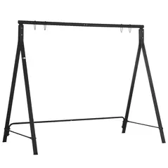 Outsunny Steel Frame Multi-Swing Seat Frame - Black - 1