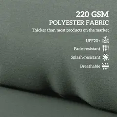 Outsunny Two Piece Seat Pallet and Back Cushions - Charcoal Grey - 5