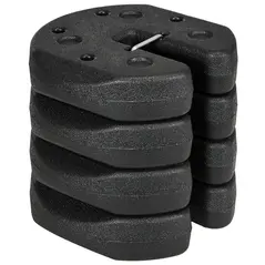 Outsunny Total 12KG Gazebo Weights Set of 4, Weights for Gazebo Legs with Reinforce Pins and Carry Belt, for Canopies Tents - 1