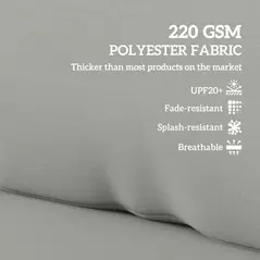 Outsunny Two Piece Seat Pallet and Back Cushions - Light Grey - 5