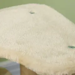 PawHut 2-in-1 Cat Tree, Pet Stairs with Scratching Tickling Post, Toy Balls, for Bed, Sofa, Couch, Beige - 8