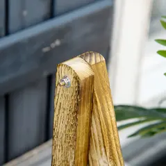 Outsunny Wooden Folding Flower Pot Stand 3 Tier Garden Planter Display Ladder Gardener Storage Shelves Rack Herb Holder (100L x 37W x 93H cm) - 8