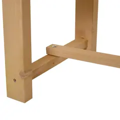 Outsunny Wooden Garden Benches, 2 Seater Outdoor Benches, Fir Wood Backless Patio Loveseat with Slatted Seat for Park, 110 x 38 x 35 cm, 5 Pieces, Natural Wood Finish - 9