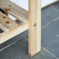 Outsunny Wooden Raised Plant Stand Outdoor Flower Bed Box with Clapboard 100 x 40 x 84cm - 8