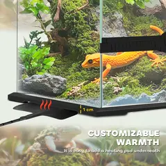 PawHut 40L Vivarium for Lizards, Frogs, Snakes, Turtles, Tortoises w/ Anti-Escape Design, Ventilation - 7