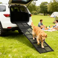 PawHut 191 x 20cm Dog Ramp for Car, Extra Long Pet Stairs with Non-Slip Surface, for Large Dogs, Black - 2