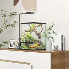 PawHut 40L Vivarium for Lizards, Frogs, Snakes, Turtles, Tortoises w/ Anti-Escape Design, Ventilation - 2