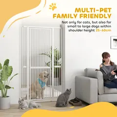 PawHut 180cm Extra Tall Pet Gate with 3.5 cm Narrow Gap, Pressure Mounted No Drilling Cat Gate for Doorways, 76-104cm Width - 9