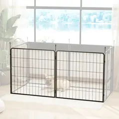 PawHut 2 Piece Dog Pen Expansion Pack for 80cm High Pet Playpen with 3 Stakes, for Small and Medium Dogs - 2