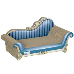 PawHut 2-in-1 Cat Scratching Board with Catnip for Indoor Cats, 26.5 x 57 x 26.5cm, Blue - 1