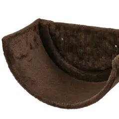 PawHut 4PCs Wall-Mounted Cat Shelves w/ Scratching Post, Hammock, Nest - Brown - 9