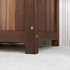 Outsunny Wooden Planter with Trellis, Freestanding Raised Bed for Garden with Lattice, Outdoor Planter Box for Climbing Plants, Vines, Flowers, 76 x 36 x 170 cm, Dark Brown - 9