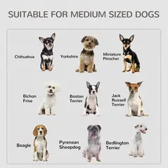 PawHut 2-in-1 Dog Cage and Side Table, with Two Lockable Doors, for Medium Dogs - White - 7