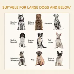 PawHut 2-in-1 Dog Cage & Side Table, with Two Doors, Cushion, for Large Dogs - 4