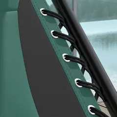 Outsunny Zero Gravity Lounger Chair, Folding Reclining Patio Chair with Shade Cover, Padded Seat, Cup Holder, Soft Cushion and Headrest for Poolside, Camping, Green - 9