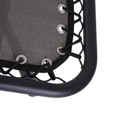 Outsunny Zero Gravity Chair Metal Frame Texteline Armchair Outdoor Folding and Reclining Sun Lounger with Head Pillow for Patio Decking Gardens Camping, Grey - 8