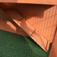 PawHut 2 Tier Rabbit Hutch Guinea Pig Hutch Ferret Cage with Ramp Slide Out Tray for Indoor Outdoor 100.5 x 55 x 101 cm - 7