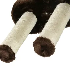 PawHut 4PCs Wall-Mounted Cat Shelves w/ Scratching Post, Hammock, Nest - Brown - 8