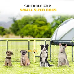 PawHut 16 Panels Heavy Duty Puppy Playpen, for Small and Medium Dogs, Indoor and Outdoor Use - Grey - 6