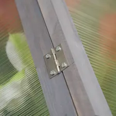 Outsunny Wooden Cold Frame Garden Polycarbonate Greenhouse with Openable Top Cover, Grow House for Flowers, Vegetables, Plants, 90 x 52 x 50cm, Grey - 8