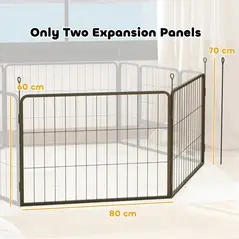 PawHut 2 Piece Dog Pen Expansion Pack for 60cm High Pet Playpen with 3 Stakes, for Small Dogs - 3