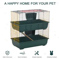 PawHut 2-Story Large Small Animal Cage w/ Accessories for Chinchillas Puppy Guinea Pig - 4