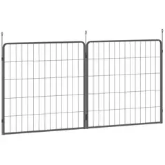 PawHut 2 Piece Dog Pen Expansion Pack for 80cm High Pet Playpen with 3 Stakes, for Small and Medium Dogs - 1