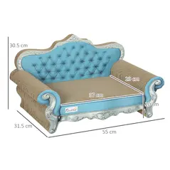 PawHut 2-in-1 Cat Scratcher with Catnip for Indoor Cats, Light Blue - 3