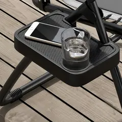 Outsunny Zero Gravity Lounger Chair Set of 2, Folding Reclining Patio Chair with Padded Seat, Cup Holder, Soft Cushion and Headrest for Poolside, Camping, Grey - 9