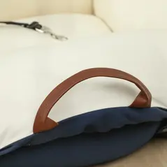 PawHut Dog Car Seat, Cosy Pet Car Booster Seat for Small Dog Under 5 KG, Portable Travel Bed with Safety Belts, Navy Blue - 8