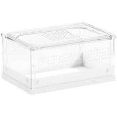 PawHut Acrylic Reptile Terrarium with Top Sliding Door, Vents,  for Snake, Frog, Spider, Gecko, Tarantula, 30 x 20 x 15 cm - 1