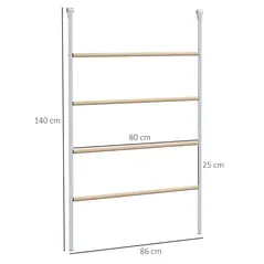 PawHut Chicken Perch for Coop, Wooden and Galvanised Steel Roosting Bar Jungle Gym, Chicken Roosting Ladder for Backyard Farm - 3