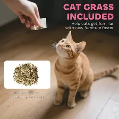 PawHut Cat Scratching Board, 2-in-1 Cardboard Cat House and Hideaway for Indoor Cats, Pink - 6