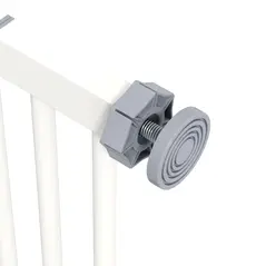 PawHut Adjustable Safety Gate w/ One Extensions, Four Adjustable Screws, White - 9